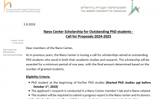 Call for Outstanding PhD students 2024-2025